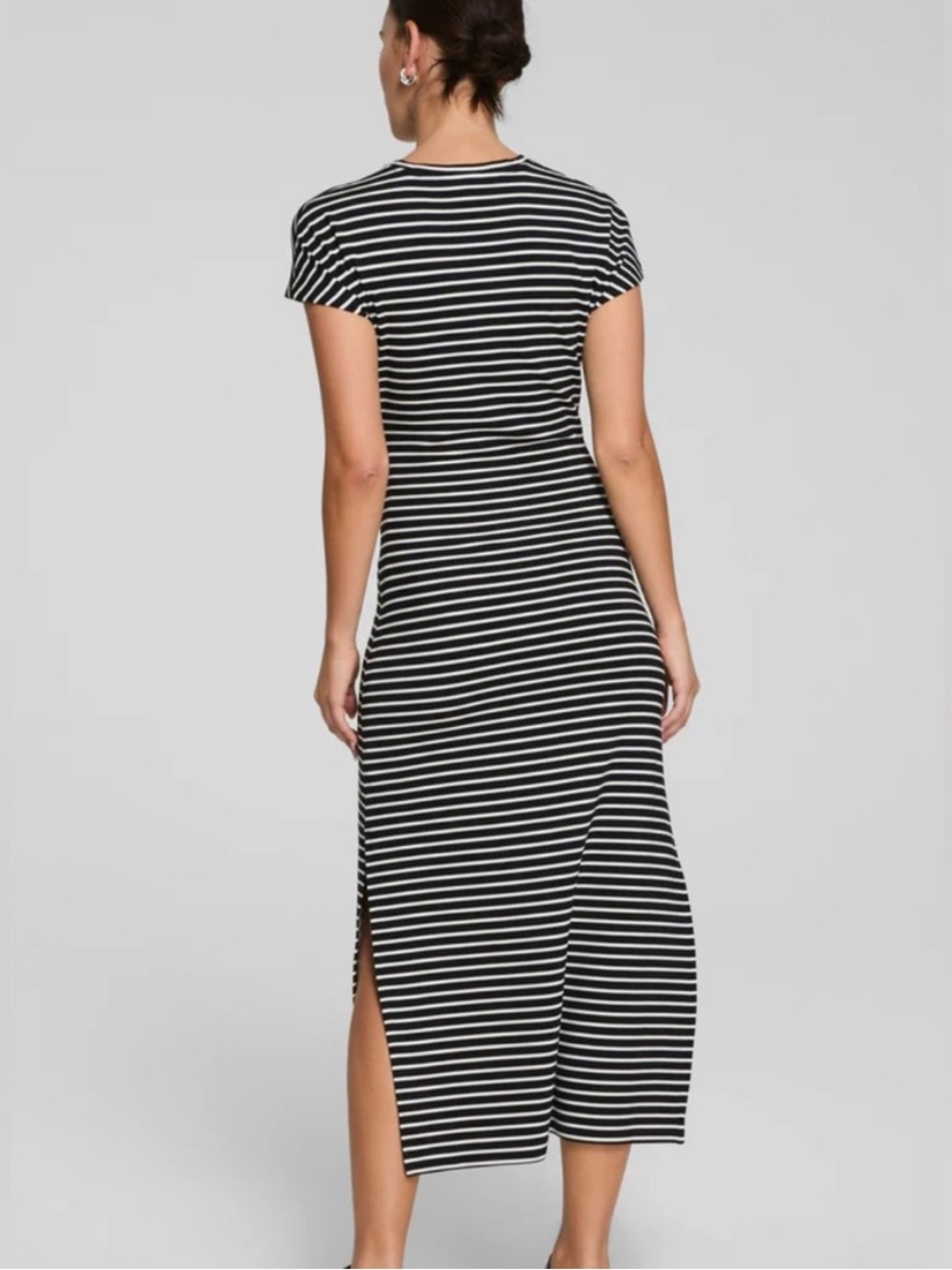 SPANX air essentials striped waist tie midi dress - Picture 2 of 7